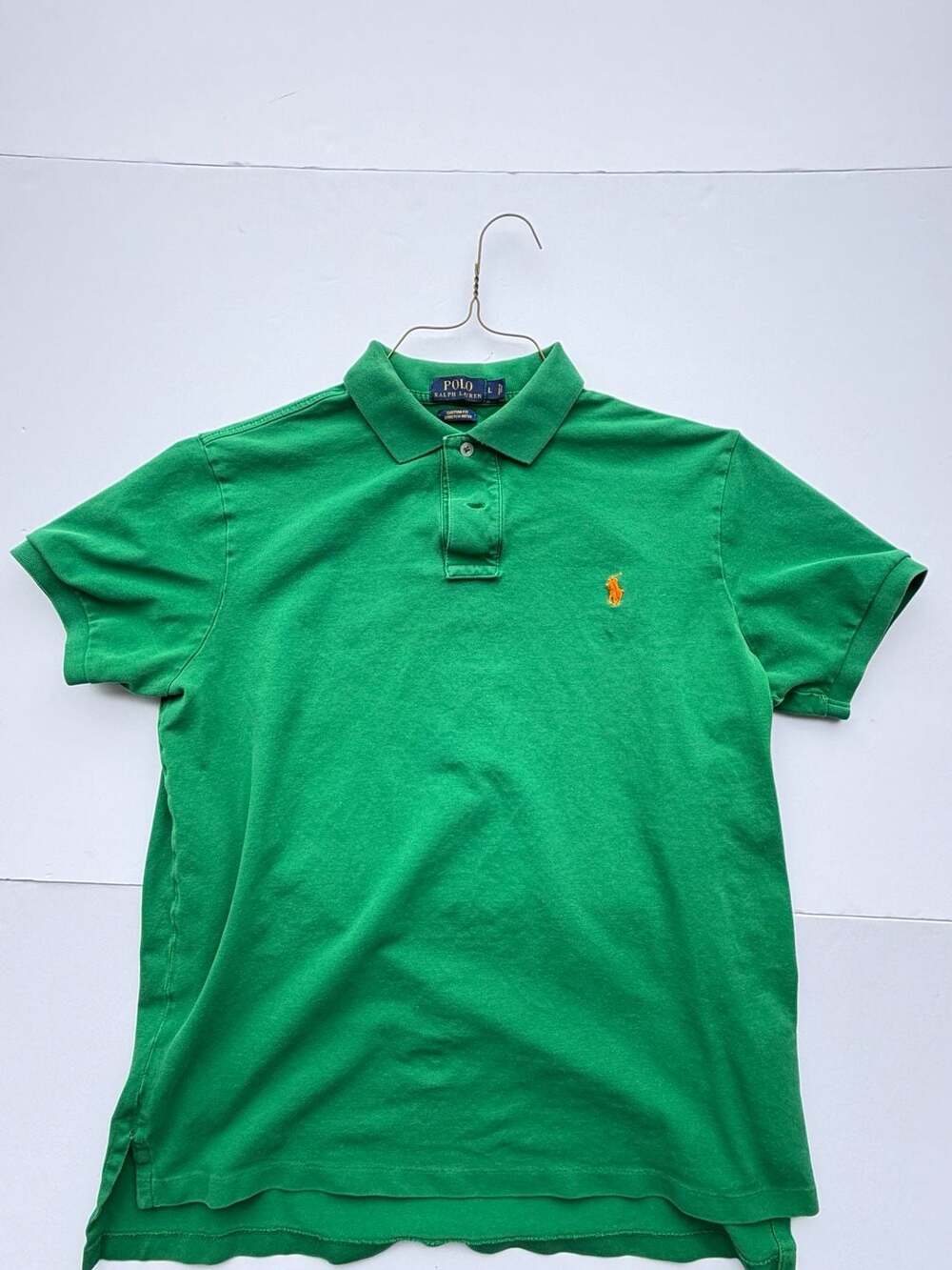 Polo Ralph Lauren Custom Fit Stretch Mesh Polo Shirt Green Size L